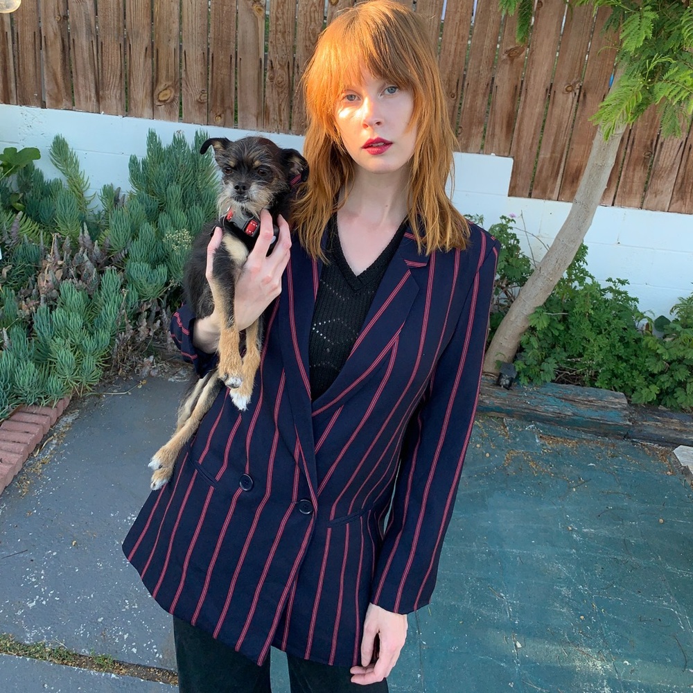 Pinstripe Blazer